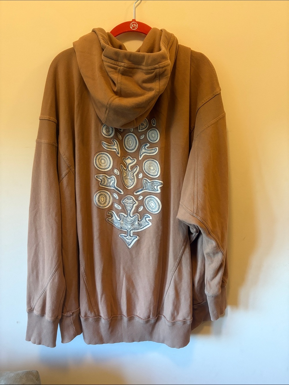 Free People movements Brown Hoodie with Back Graphic